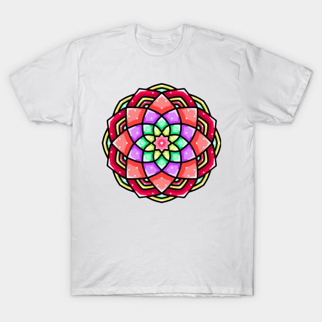 Mandala design flowers vector T-Shirt by Aldyz